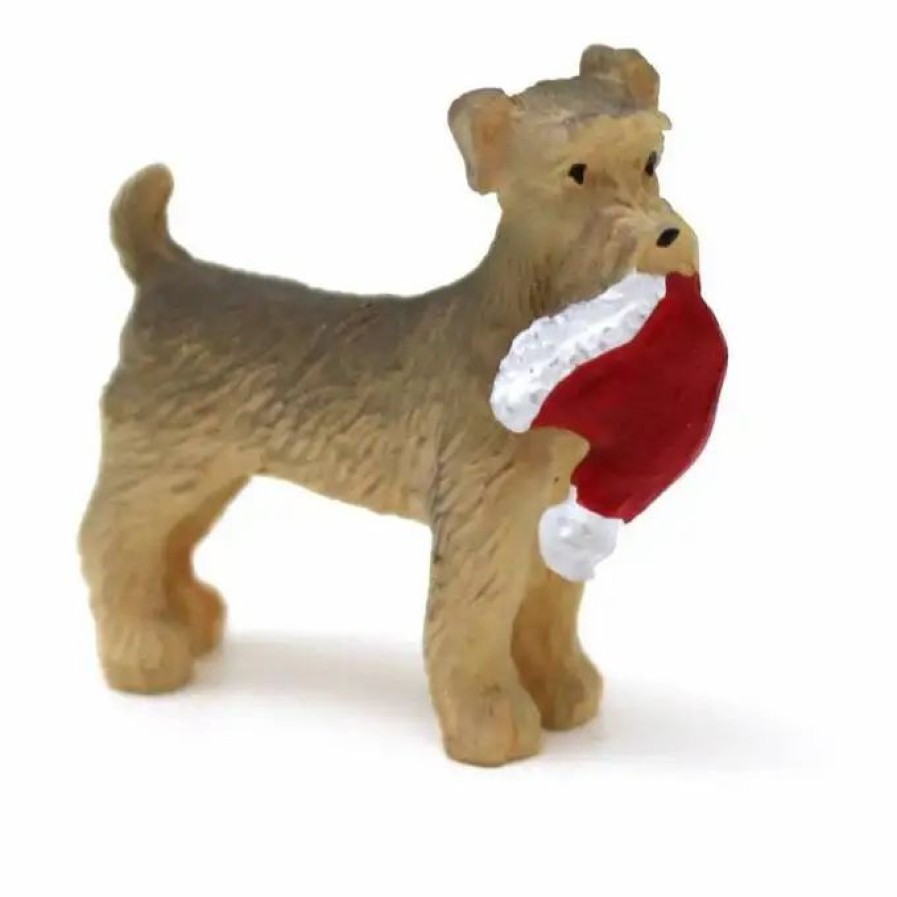 Christmas Decorations * Hobbycraft Resin Standing Dog With Hat Bauble Filler 3Cm