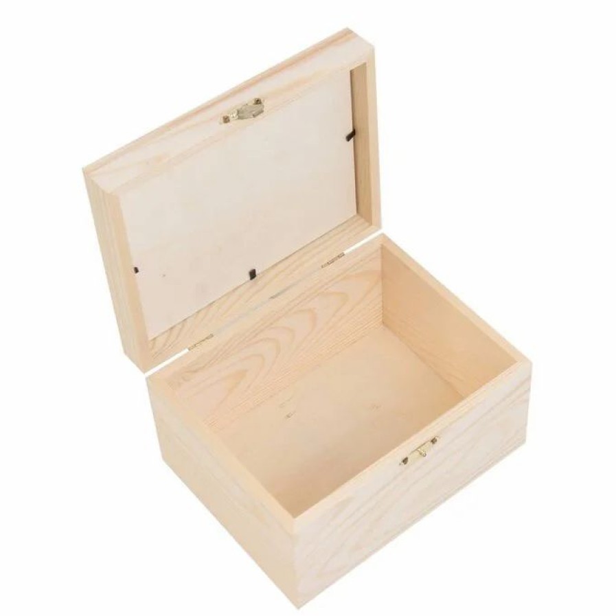 Storage * Hobbycraft Wooden Box With Photo Frame 18Cm X 14Cm X 10Cm