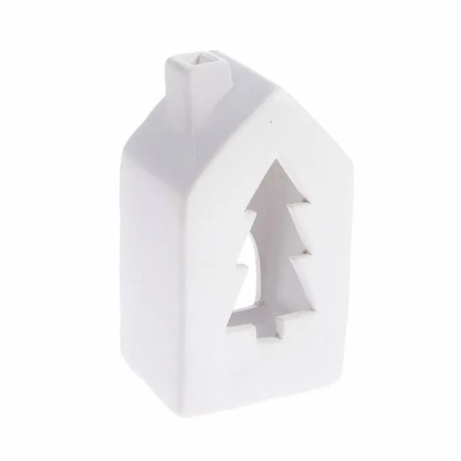 Christmas Decorations * Hobbycraft Ceramic House Tealight Holder 12Cm