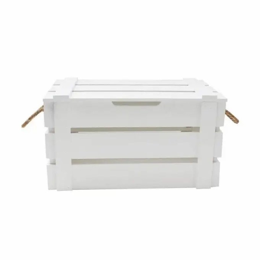 Storage * Hobbycraft White Wedding Hamper Crate 42Cm X 24Cm X 22Cm