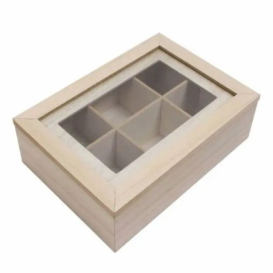 Storage * Hobbycraft Wooden Divider Box 24Cm X 17Cm X 7Cm