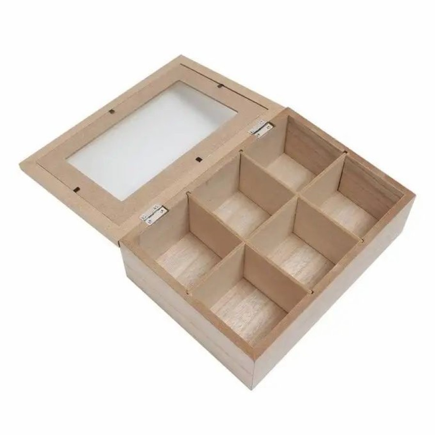 Storage * Hobbycraft Wooden Divider Box 24Cm X 17Cm X 7Cm