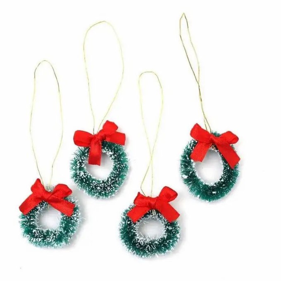 Christmas Decorations * Hobbycraft Mini Wreath Decorations 4 Pack