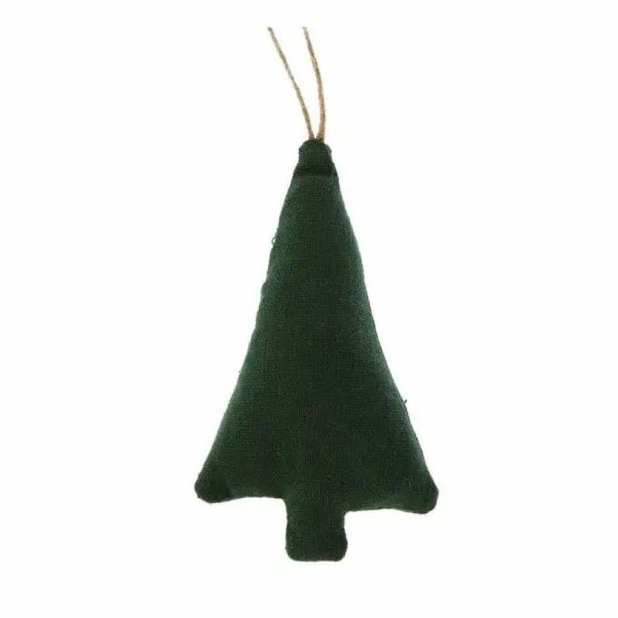 Christmas Decorations * Hobbycraft Green Cotton Tree Decoration 9Cm