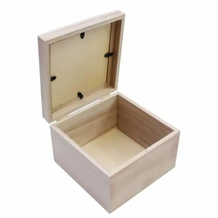 Storage * Hobbycraft Wooden Photo Box 15Cm X 15Cm X 10Cm