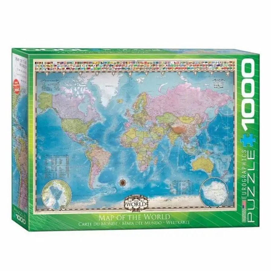 Hobbies * Eurographics Map Of The World Jigsaw Puzzle 1000 Pieces