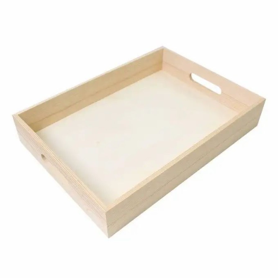 Christmas Hamper Making * Hobbycraft Wooden Rectangular Tray 35Cm X 25Cm X 6Cm