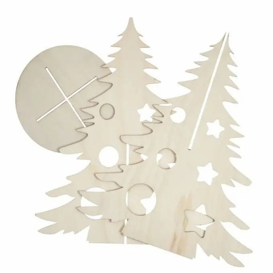 Christmas Decorations * Hobbycraft 3D Wooden Tree 30.5Cm